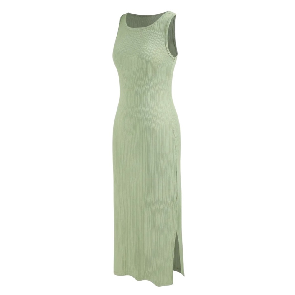 Cider Sleeveless Light Green Midi Dress - Picture 2 of 4